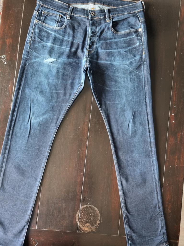 DONKERE G STAR RAW 3301 TAPERED STRETCH JEANS SIZE 36/34!!, Kleding | Heren, Blauw, Ophalen of Verzenden, Zo goed als nieuw, G-Star Raw