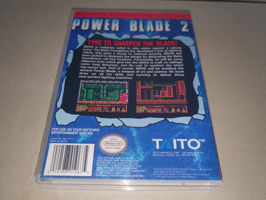 Power Blade 2 NES Game Case, Spelcomputers en Games, Avontuur en Actie, Verzenden, 1 speler, Zo goed als nieuw