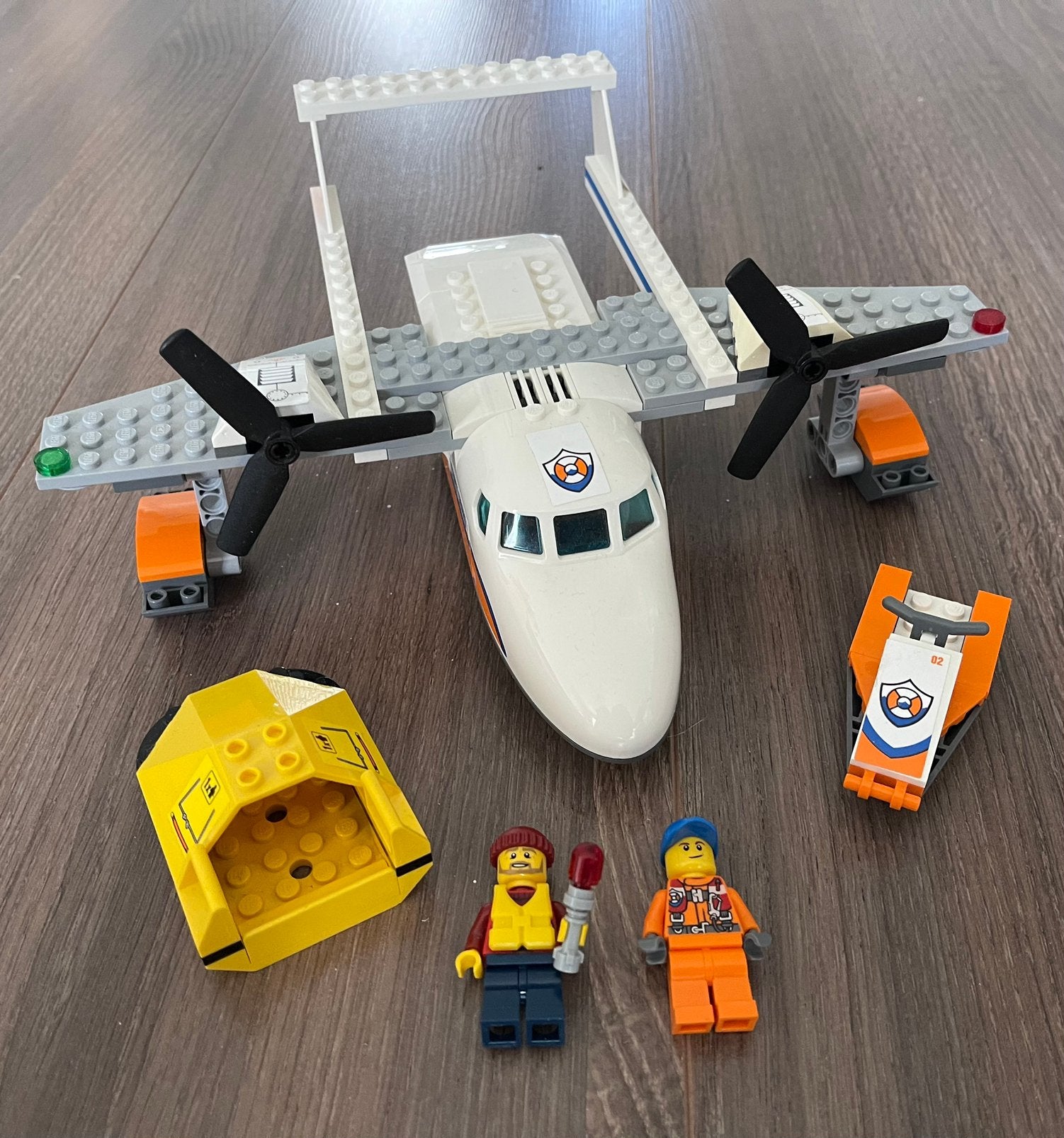 Lego City Kustwacht Vliegtuig 60164 met minifiguren, Compleet, Lego, Ophalen of Verzenden, Complete set