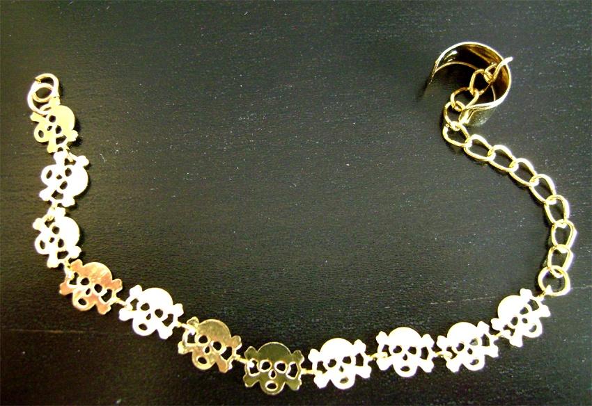 neus ketting piercing steampunk skull goth punk rock batcave, Verzenden, Nieuw, Overige materialen, Overige typen