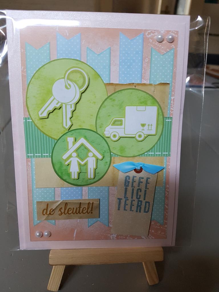 Kaartje verhuizing sleutels en verhuisauto, Ophalen of Verzenden, Nieuw, Overige thema's
