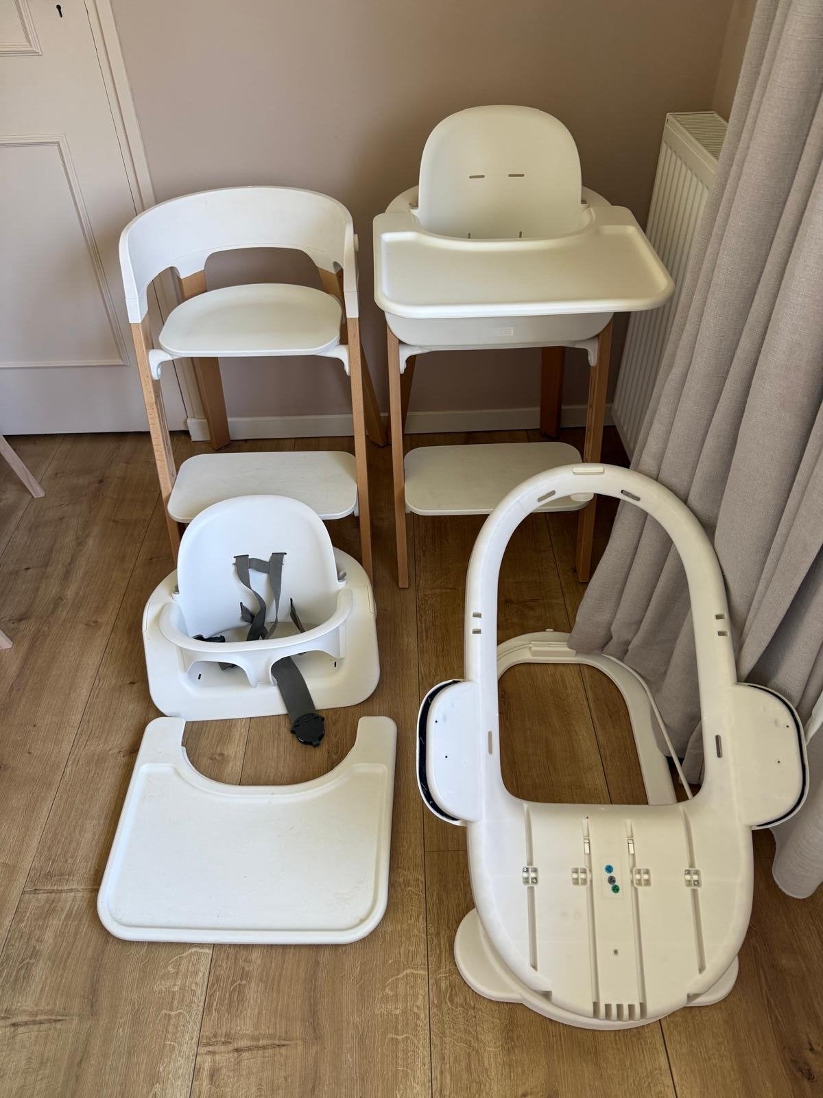 Stokke Steps kinderstoel met zitje en newborn set, Kinderen en Baby's, Kinderstoelen, Ophalen, Gebruikt, Meegroeistoel, Aanschuifbaar