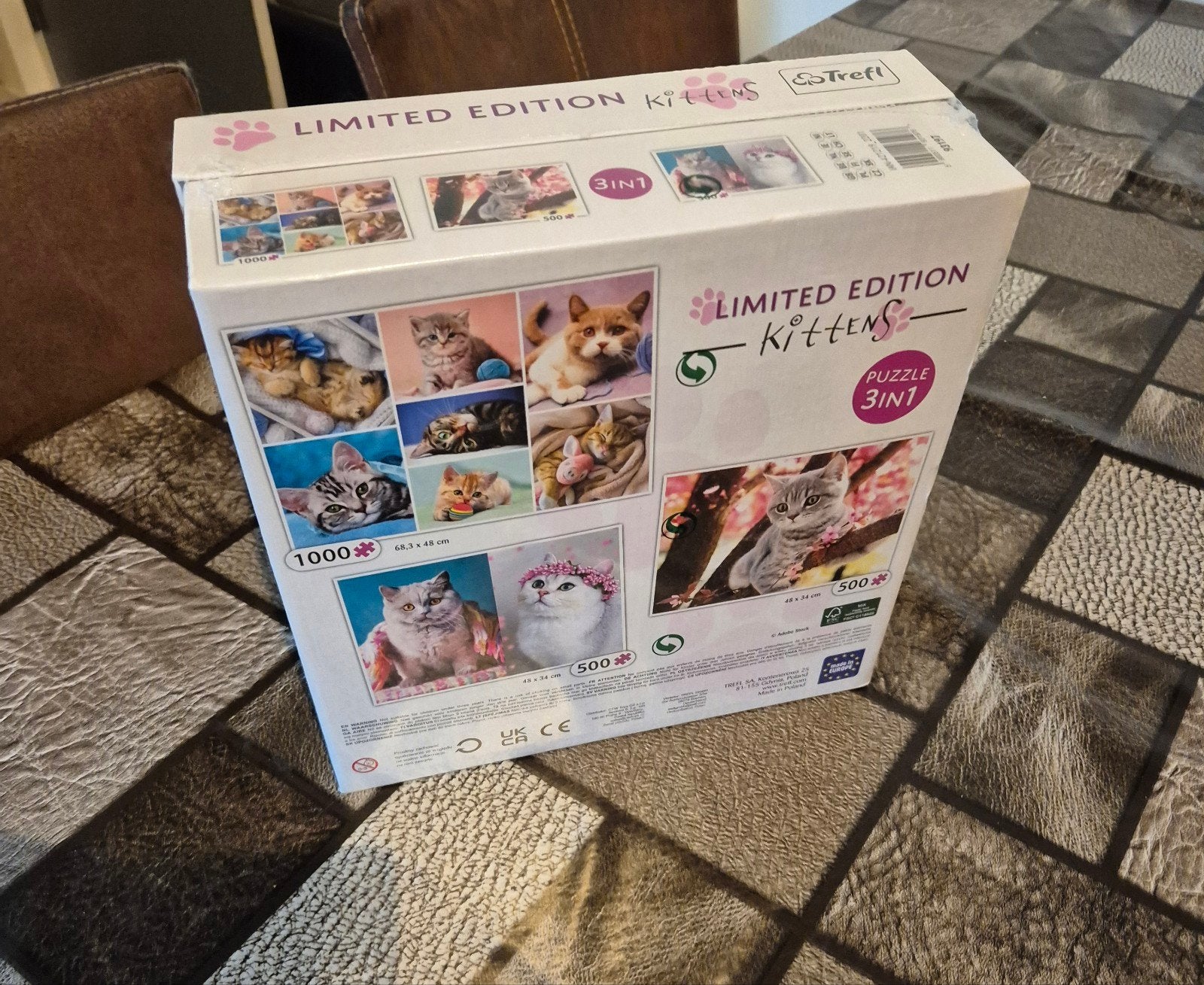 Trefl Limited Edition Kittens 3in1 Puzzel, Ophalen, Meer dan 1500 stukjes, Zo goed als nieuw, Legpuzzel