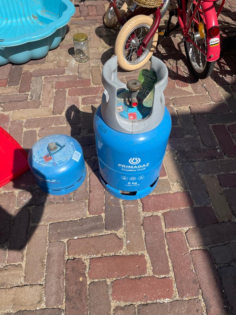 Primagaz EasyBlue gasflessen (6kg en 2kg), Ophalen, Gebruikt