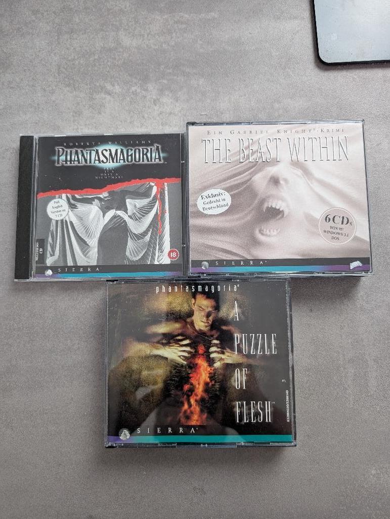A beast within + A puzzle of Flesh SIERRA PC, Spelcomputers en Games, Games | Pc, Zo goed als nieuw, Puzzel en Educatief, 1 speler