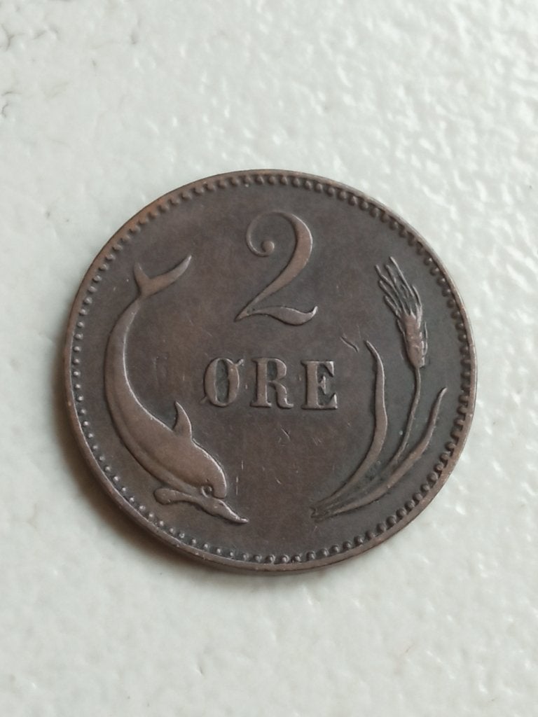 Denemarken 2 ore 1875., Ophalen of Verzenden, Overige landen, Losse munt