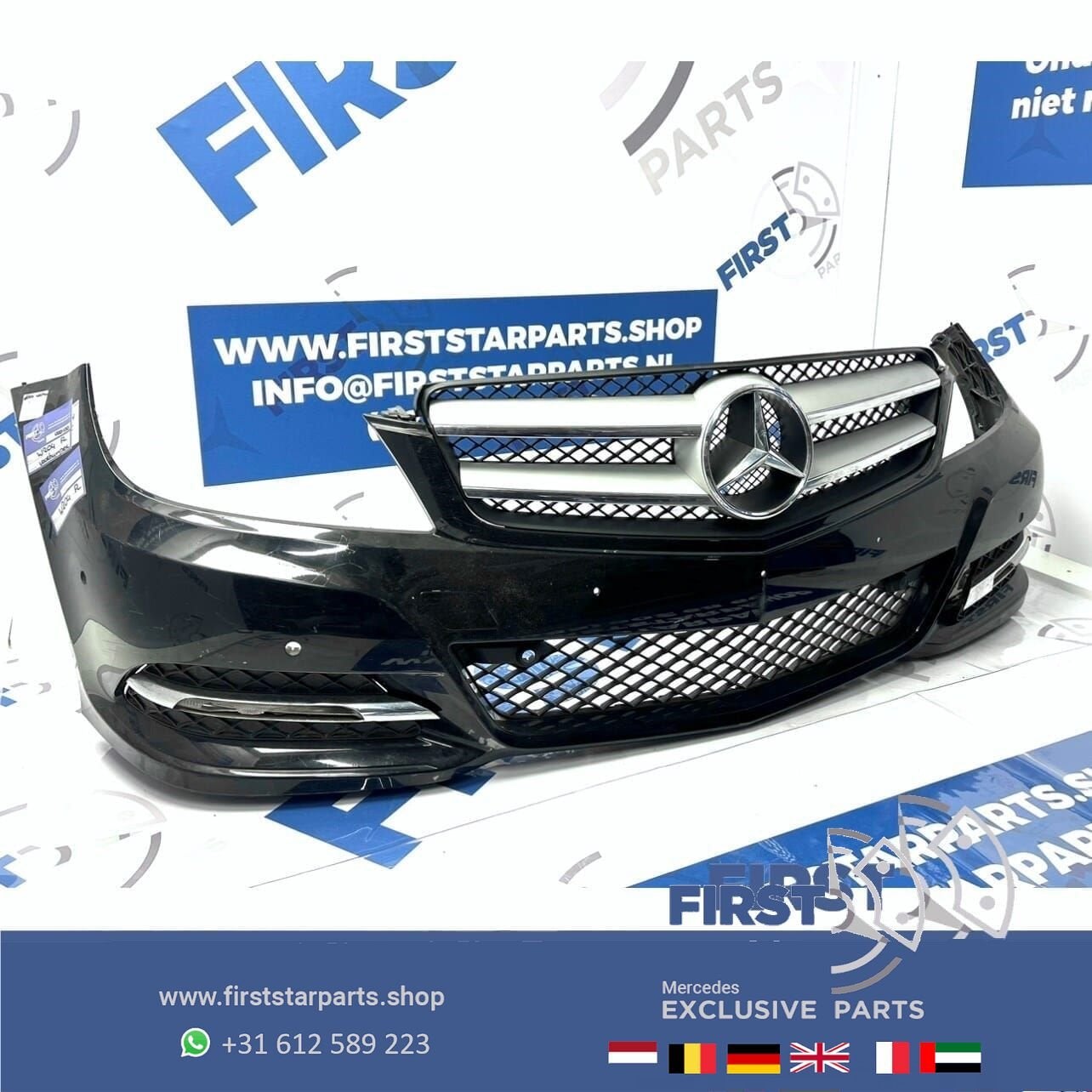 W204 BUMPER C204 Mercedes C Klasse FACELIFT VOORBUMPER COMPL, Gebruikt, -, Voor, Ophalen of Verzenden