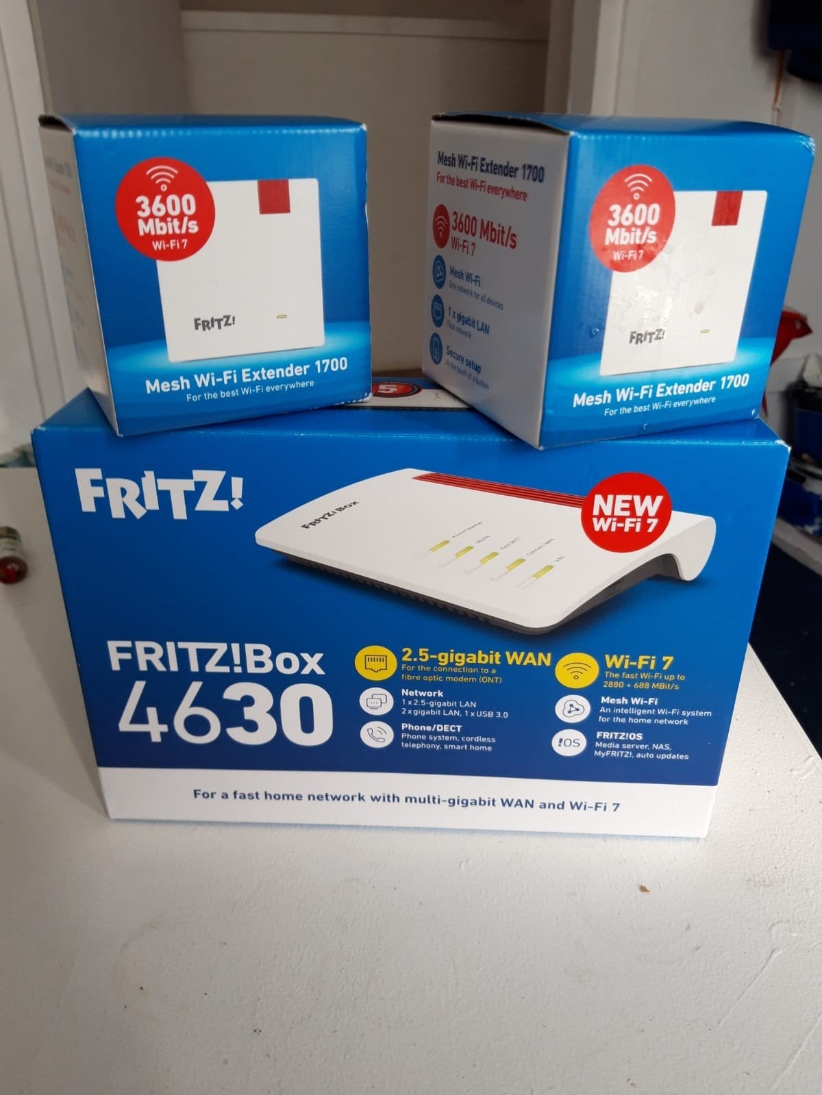 FRITZ!Box 4630 Wi-Fi 7 Router en Mesh Wi-Fi Extender 1700, Computers en Software, Routers en Modems, Ophalen of Verzenden, Nieuw
