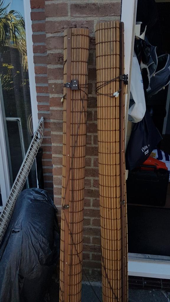 bamboe rolgordijnen, Tuin en Terras, Ophalen, Overige materialen, 200 cm of meer, 150 tot 200 cm