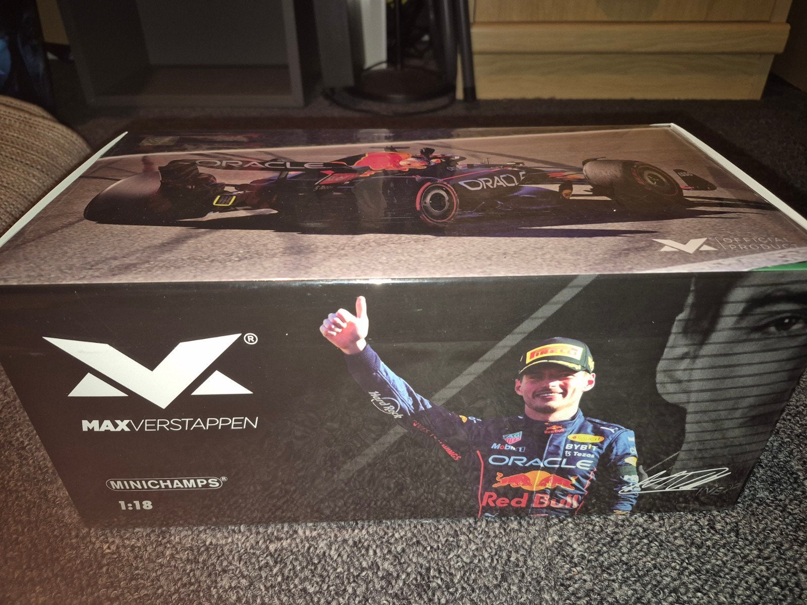 minichamps 1.18 max verstappen 2022 italy gp ongeopend, Ophalen of Verzenden, Nieuw, Formule 1