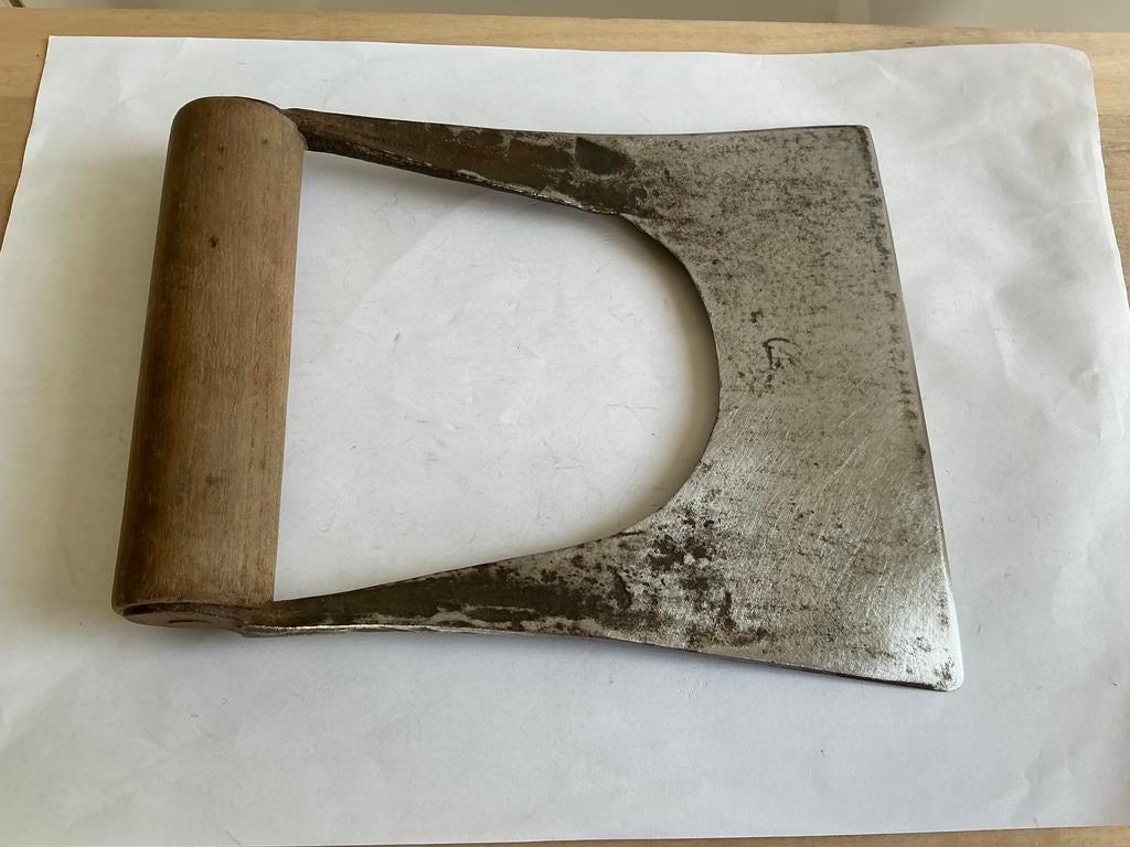 Antiek hakmes handgesmeed keukenmes kruiden groenten, Antiek en Kunst, Ophalen of Verzenden