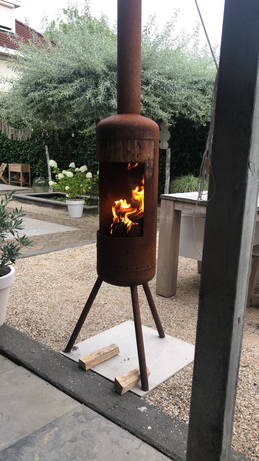 Terraskachel, Tuin en Terras, Ophalen, Gebruikt, Vuurkorf