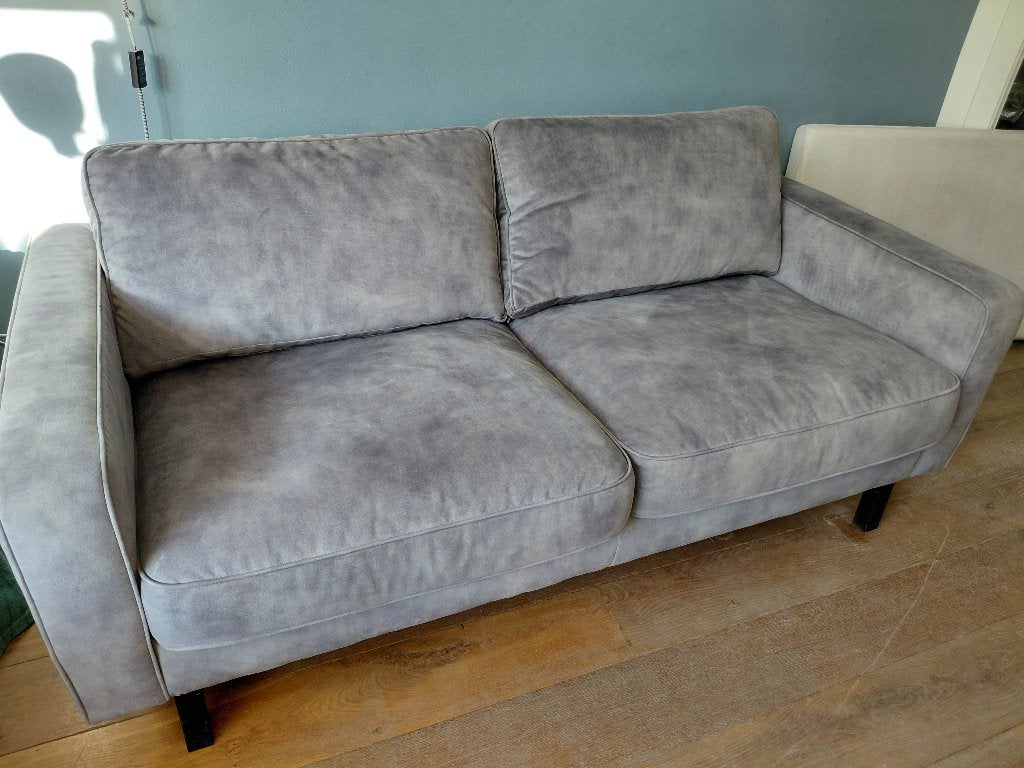 Op 20/7 gratis ophalen: nette bank, loveseat en hocker., Ophalen, Gebruikt, Tweepersoons, 75 tot 100 cm