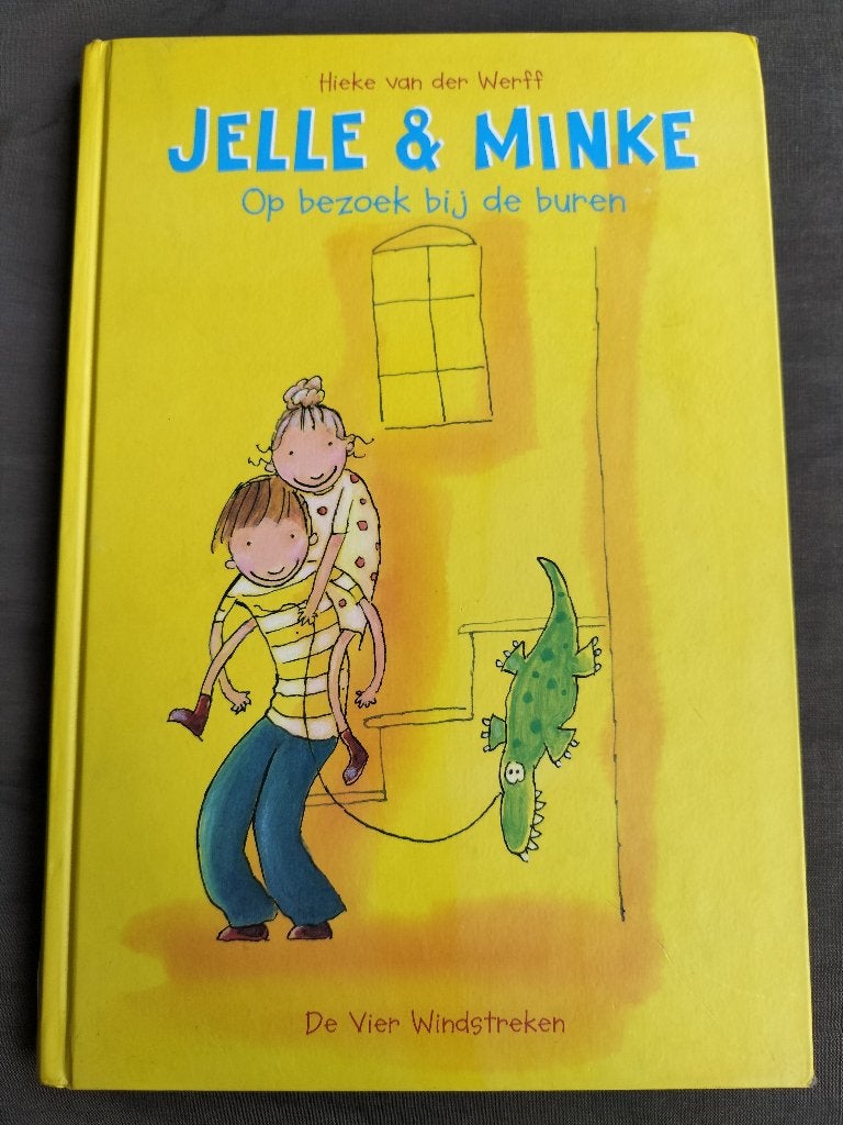 Hieke vd Werff - Jelle en Minke - Op bezoek bij de buren, Fictie algemeen, Jongen of Meisje, Ophalen of Verzenden, Zo goed als nieuw