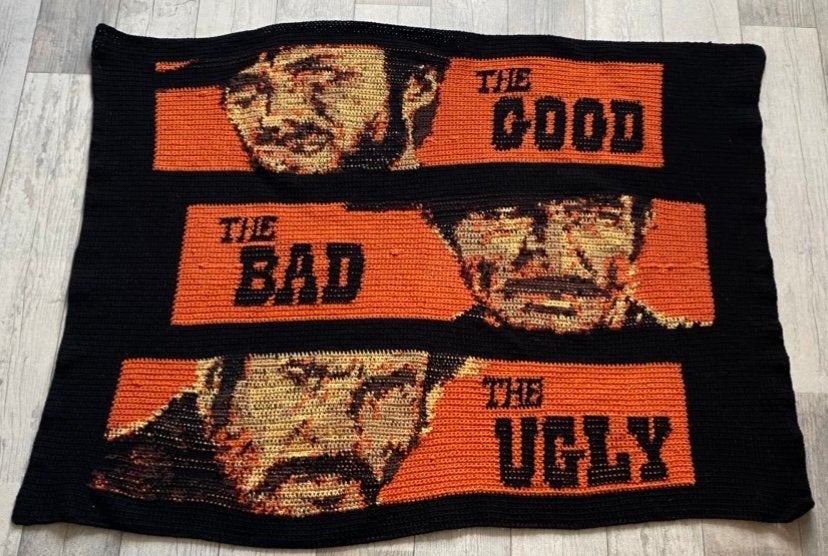 Gehaakte The good The bad and The ugly blanket, Woondeken, Gehaakt, Acryl, Nieuw