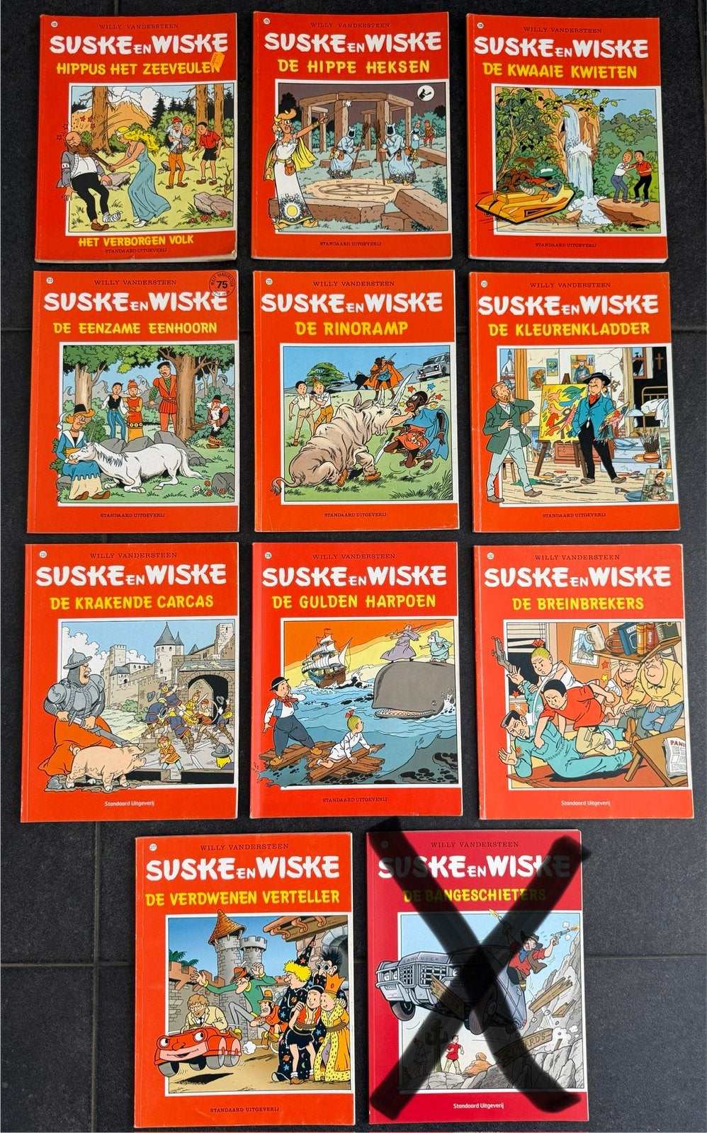 10 stripboeken van Suske & Wiske tussen 193/291, Meerdere stripboeken, Ophalen, Gelezen