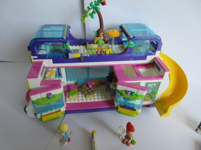 41395 Friends Vriendschapscamper/bus met bouwboek., Ophalen of Verzenden, Zo goed als nieuw, Complete set, Lego