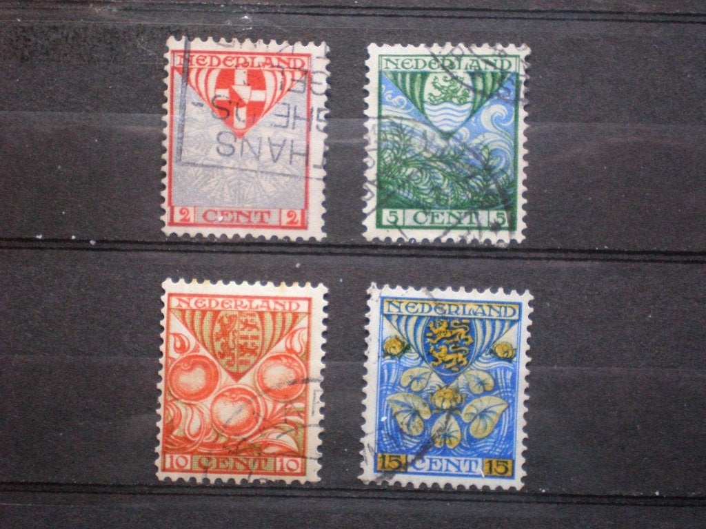 Nederland NVPH 199-202 gebruikt ( T 497 )..€ 0,60, Verzenden