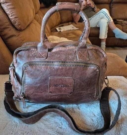 Grote Cowboysbag, reistas/sporttas/schooltas enz, Ophalen of Verzenden, Zo goed als nieuw, Bruin