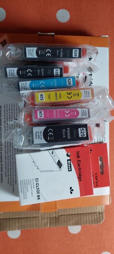 Inktcartridges voor Canon Pixma printers (CLI-526/PGI-525), Ophalen of Verzenden, Nieuw, Cartridge, Compatibel met Canon