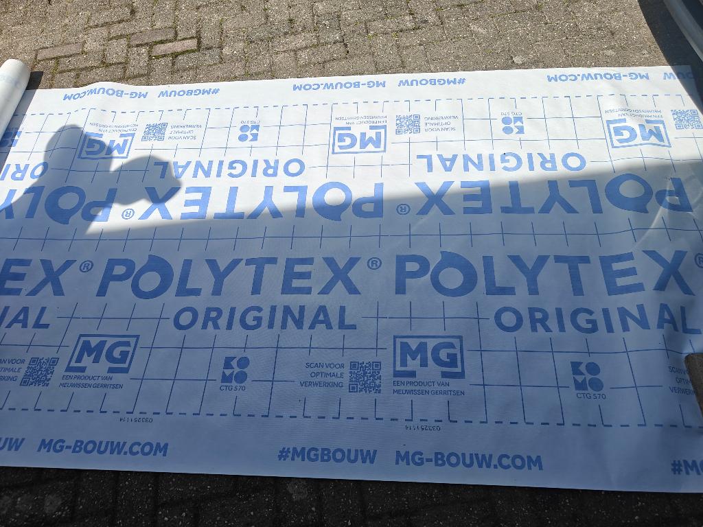 MG Polytex Original damp-open folie 14 meter, Ophalen, Nieuw, 15 m² of meer, Folie