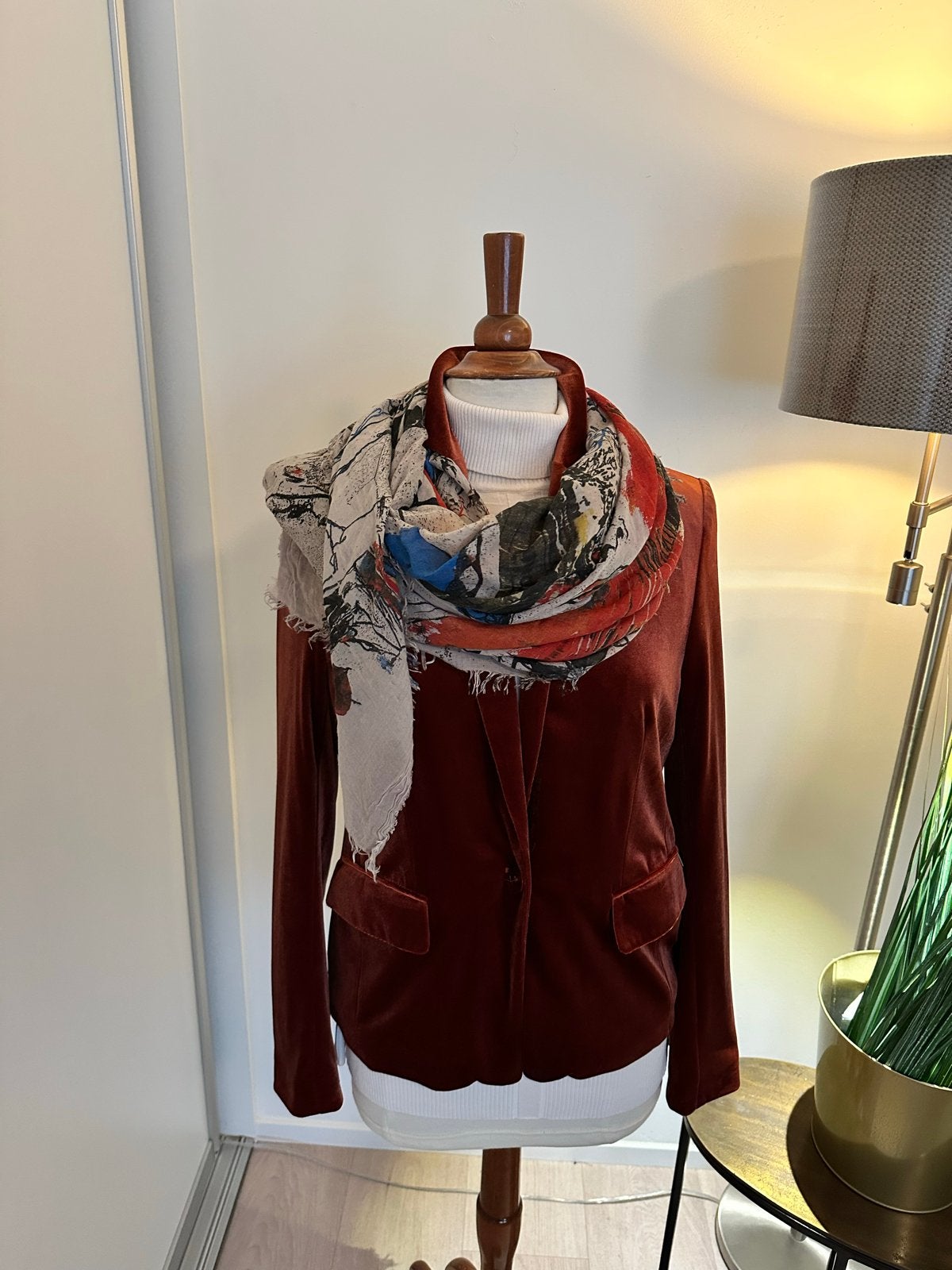 Anna fluwelen blazer - Maat 38/40 (M), Kleding | Dames, Maat 38/40 (M), Bruin, Nieuw, Ophalen of Verzenden