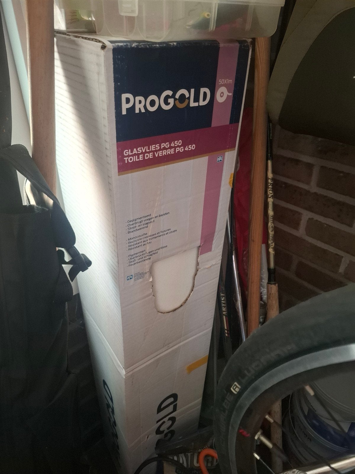 PROGOLD Glasweefsellijm 2000 en Glasvlies PG 450, Ophalen, Wit