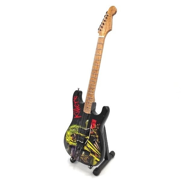 Iron Maiden zwart miniatuur gitaar 25cm mini guitar deco, Info@deconoord.nl, Deco Noord, Nieuw, Ophalen of Verzenden
