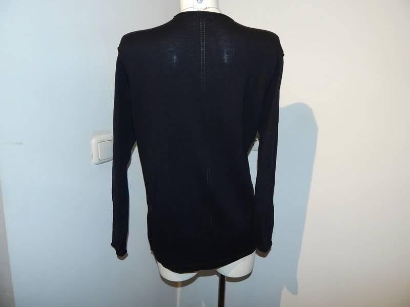 Acne fijn gebreid merino wollen vest baggy look S/M, Kleding | Dames, Verzenden, Zwart, Acne, Zo goed als nieuw