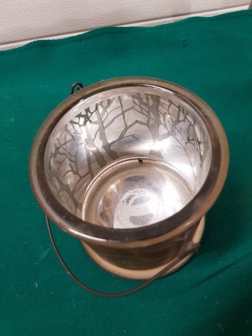 windlicht glas met bomen, Huis en Inrichting, Woonaccessoires | Overige, Ophalen of Verzenden, 'T Olde Gre-j, Info@toldegrej.nl