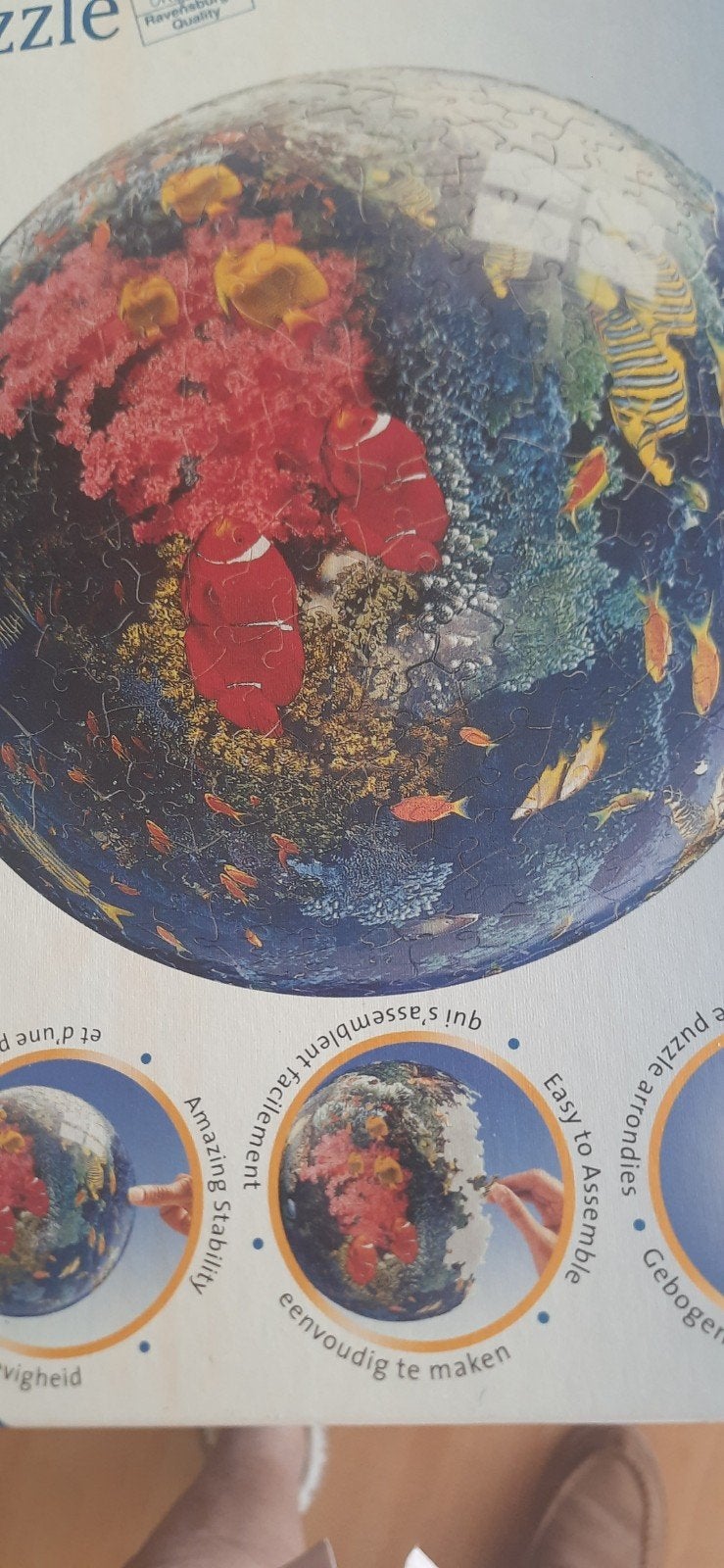 Ravensburger Puzzleball 540 stukjes - Onderwaterwereld, Ophalen, 500 t/m 1500 stukjes, Zo goed als nieuw, Rubik's of 3D-puzzel