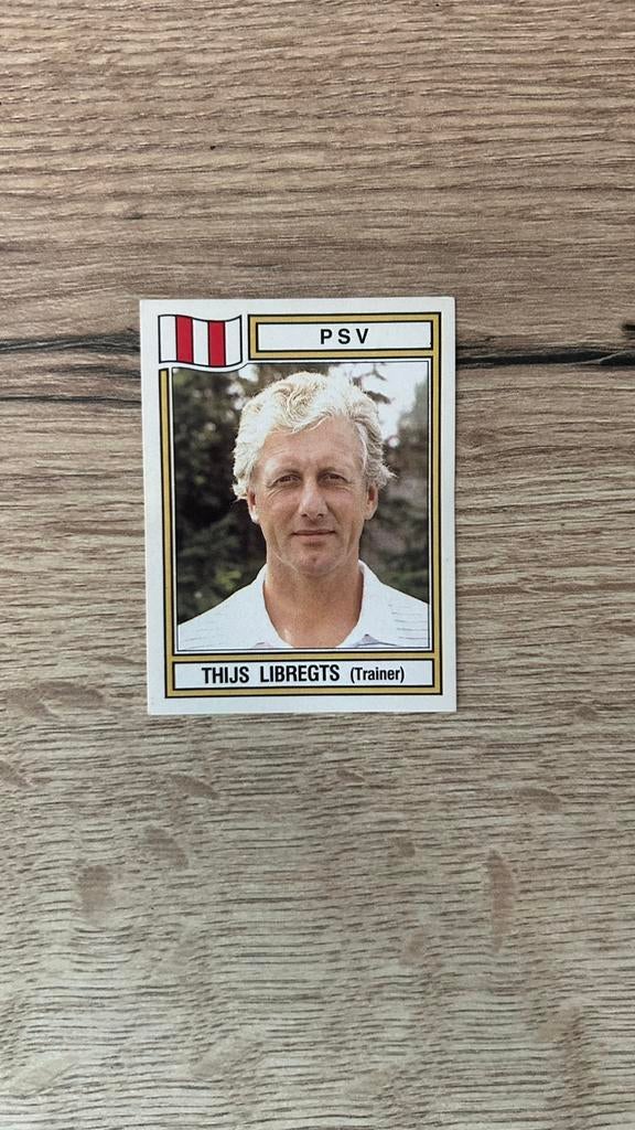 Panini Voetbal 83 plaatje Thijs Libregts PSV, Ophalen of Verzenden, Zo goed als nieuw, Plaatje