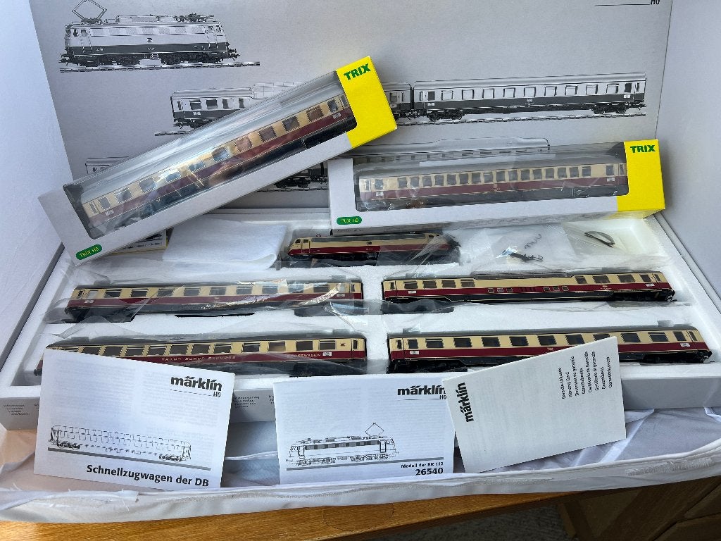 Märklin H0, TEE-set „Rheinpfeil” met 6 rijtuigen. Mä 26540, Wisselstroom, Treinset, Ophalen of Verzenden, Zo goed als nieuw