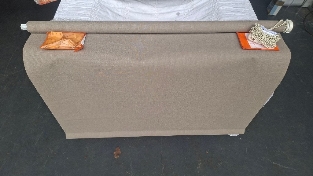 7x BECE Rolgordijnen Linnen Licht / Soft bruin / Taupe NIEUW, Huis en Inrichting, Ophalen, Bruin, ., Nieuw