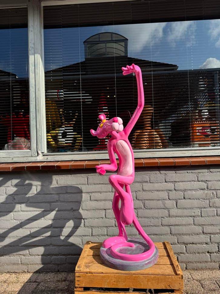 Grote Roze Panter Beeld - Pop Art Decoratie, Antiek en Kunst, Ophalen, Overige onderwerpen, Kunststof, Handgemaakt
