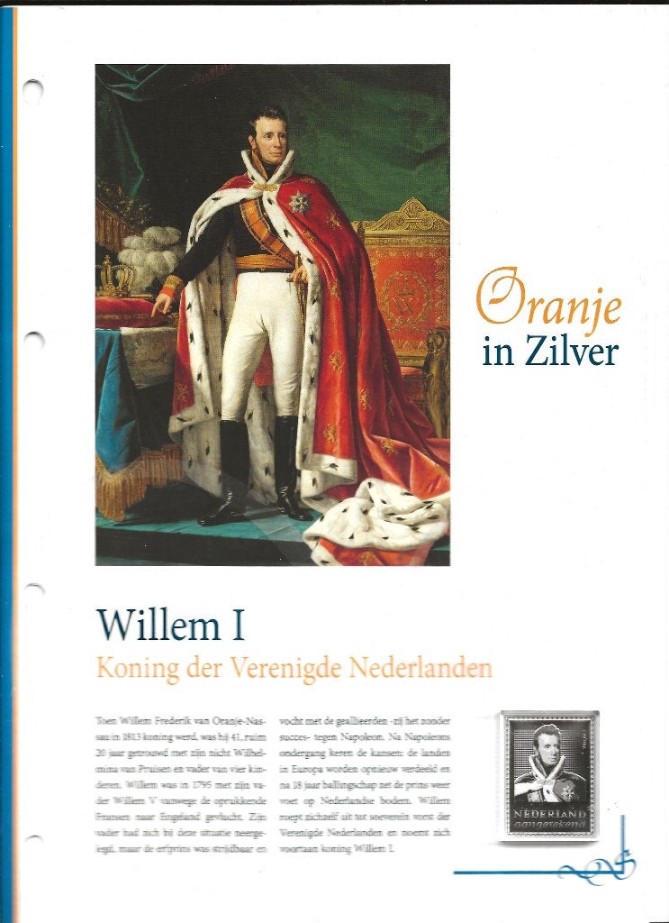 Persoonlijke zilveren zegel Willem I(tarief aangetekend),pfr, Postzegels en Munten, Postzegels | Nederland, Ophalen of Verzenden