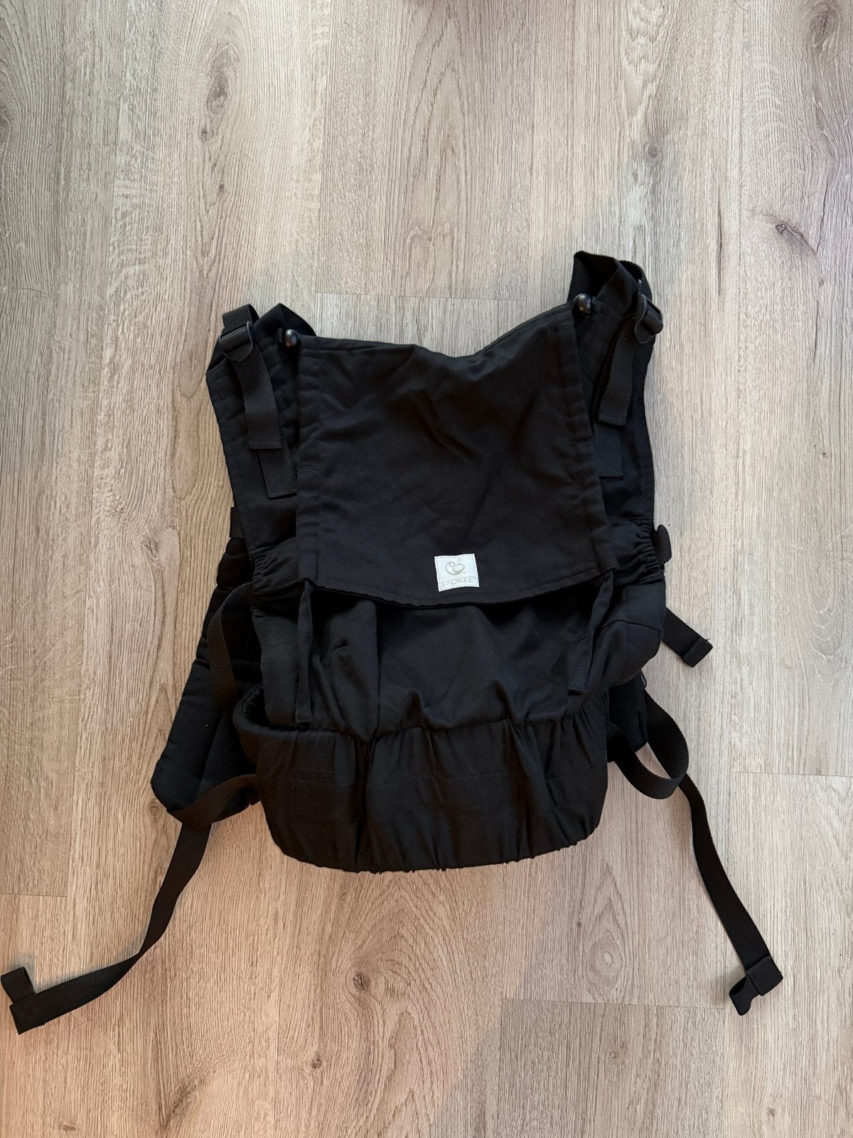 Stokke Limas Flex draagzak - Zwart, Buik of Rug, Zo goed als nieuw, Draagzak, Ophalen