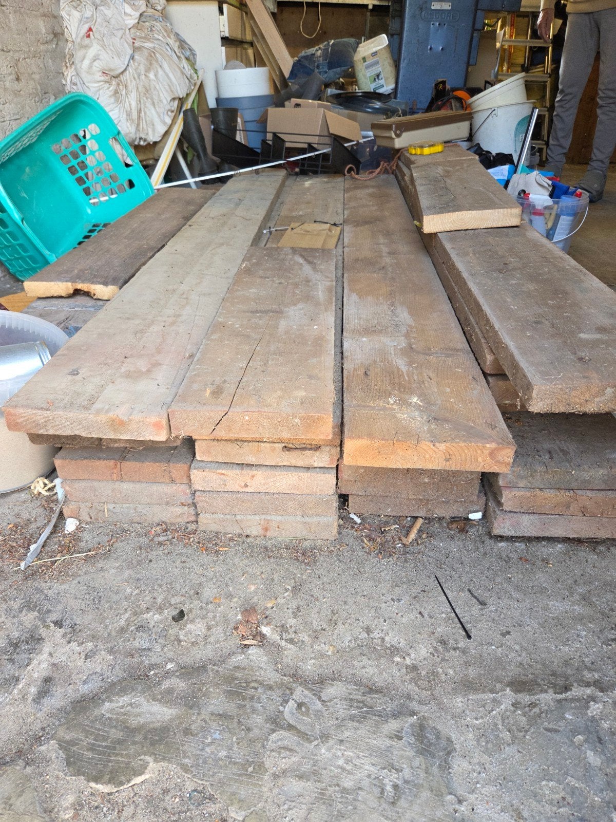 Oude boerderij planken (25 stuks), Ophalen, Gebruikt, Minder dan 25 mm, Plank