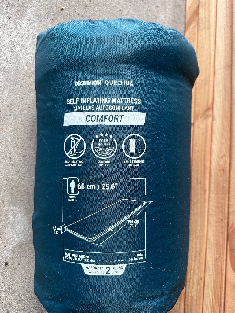Quechua Comfort zelfopblazende slaapmat van Decathlon, Ophalen, Zo goed als nieuw, 1-persoons