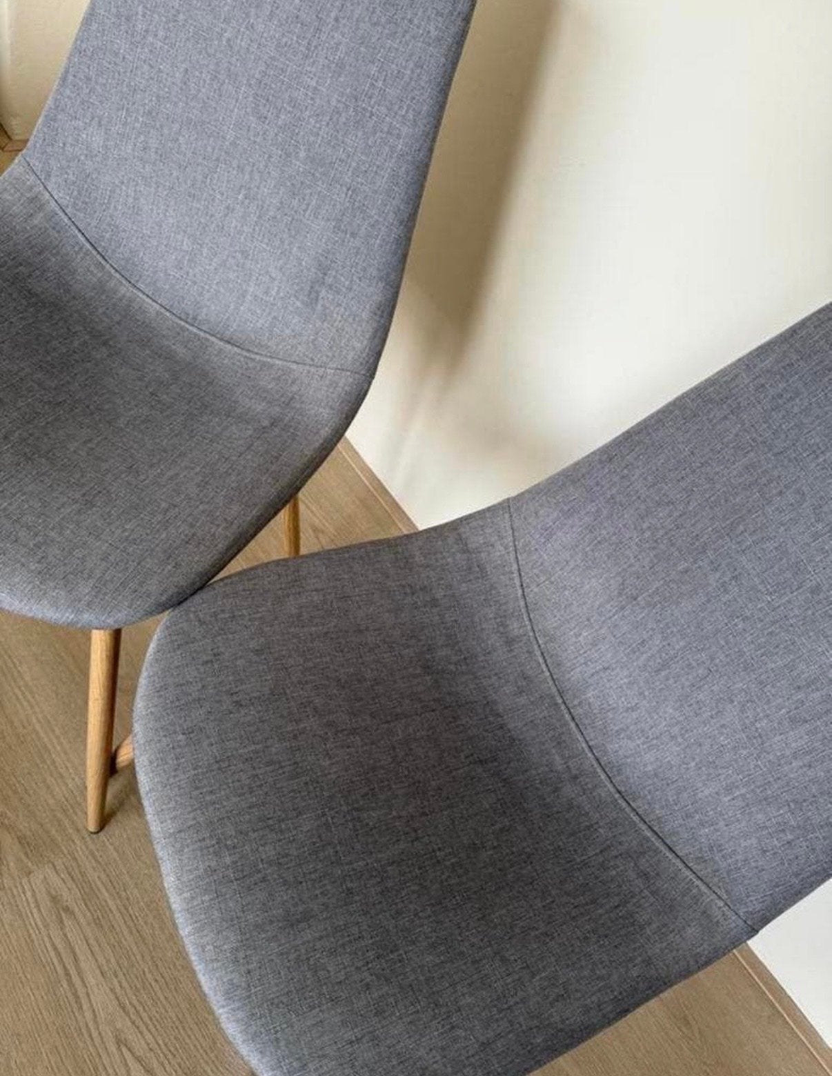 Leenbakker Viksmom eetkamerstoelen, Ophalen, Twee, Zo goed als nieuw, Grijs