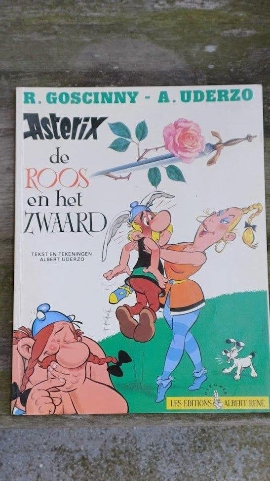 Asterix, de Roos en het zwaard 1991, Gelezen, Eén stripboek, R. Goscinny en A. Uderzo, Ophalen of Verzenden
