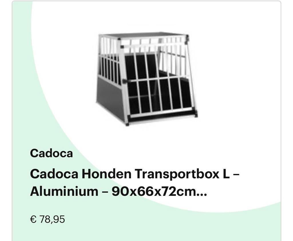 Honden transporbox L, Dieren en Toebehoren, Ophalen, Nieuw