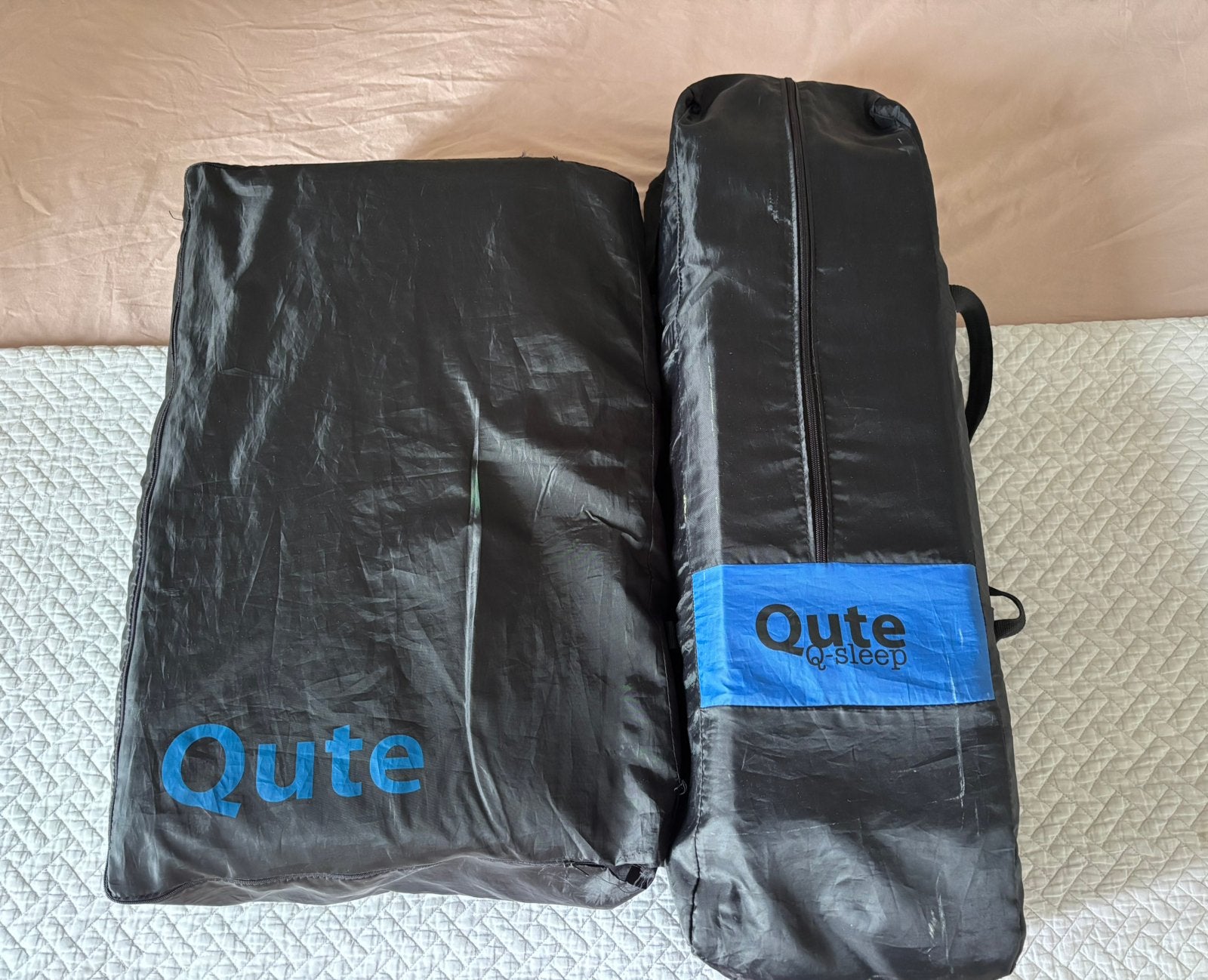 Campingbedje Qute Q-sleep, Kinderen en Baby's, Ophalen, Zo goed als nieuw, Minder dan 140 cm, Minder dan 70 cm