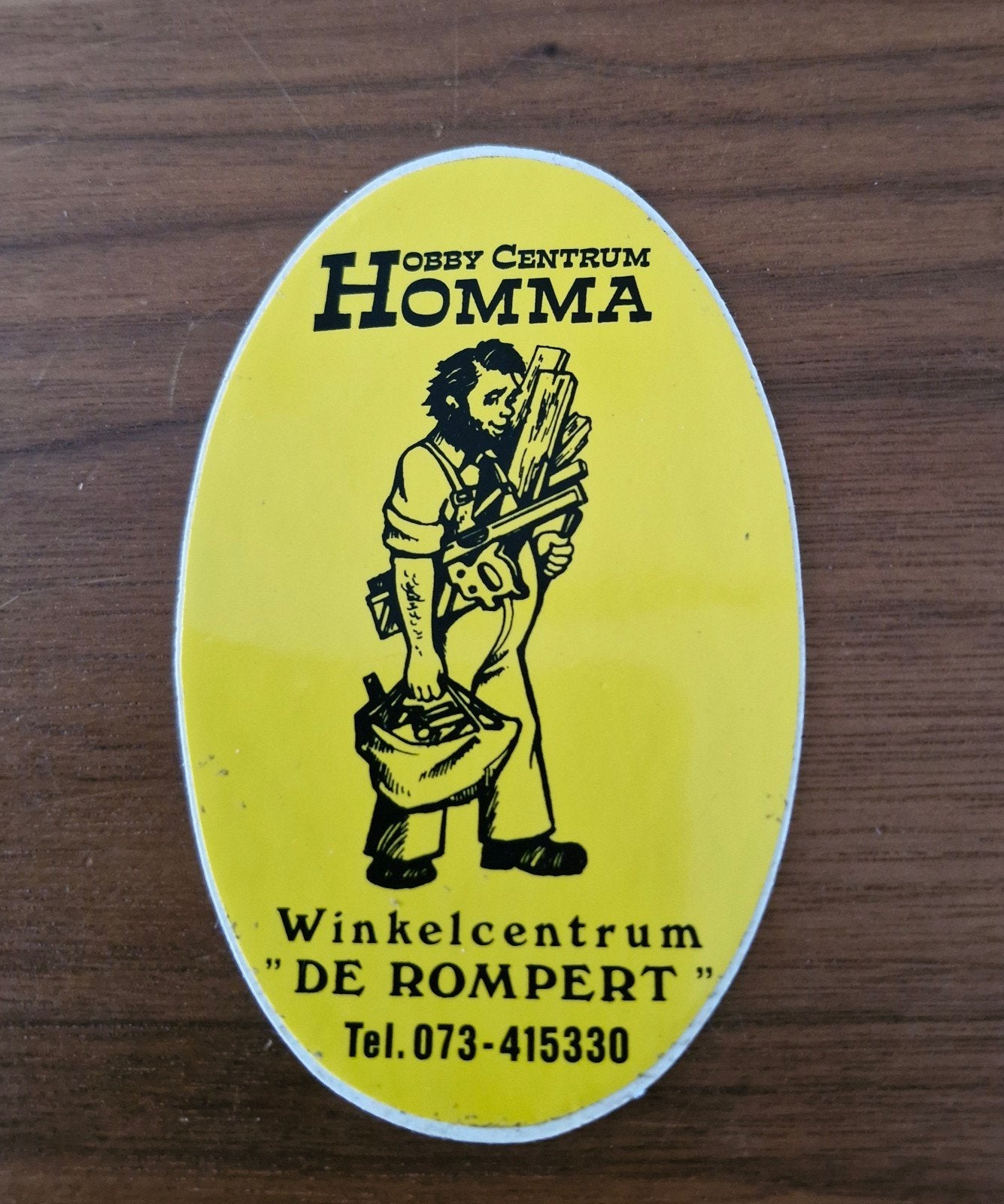 10598 Vintage Hobby Centrum Homma sticker, Ophalen of Verzenden, Gebruikt