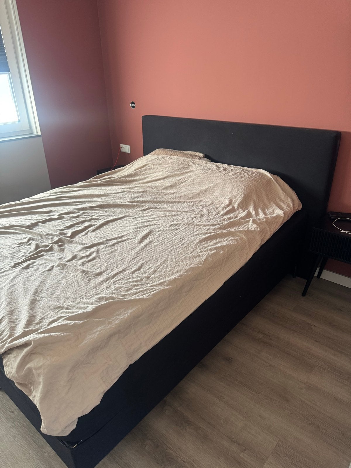 Swiss Sense Boxspring 160x200 - Zo goed als nieuw, Huis en Inrichting, Slaapkamer | Bedden, Ophalen, Zwart, Tweepersoons, Zo goed als nieuw