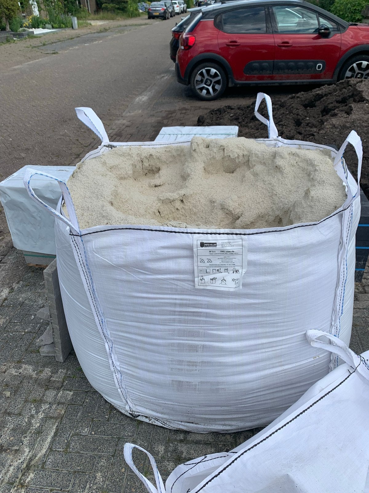 Big bag zand - Ophoogzand / Straatzand, Tuin en Terras, Zand, Ophalen, Gebruikt, Straatzand