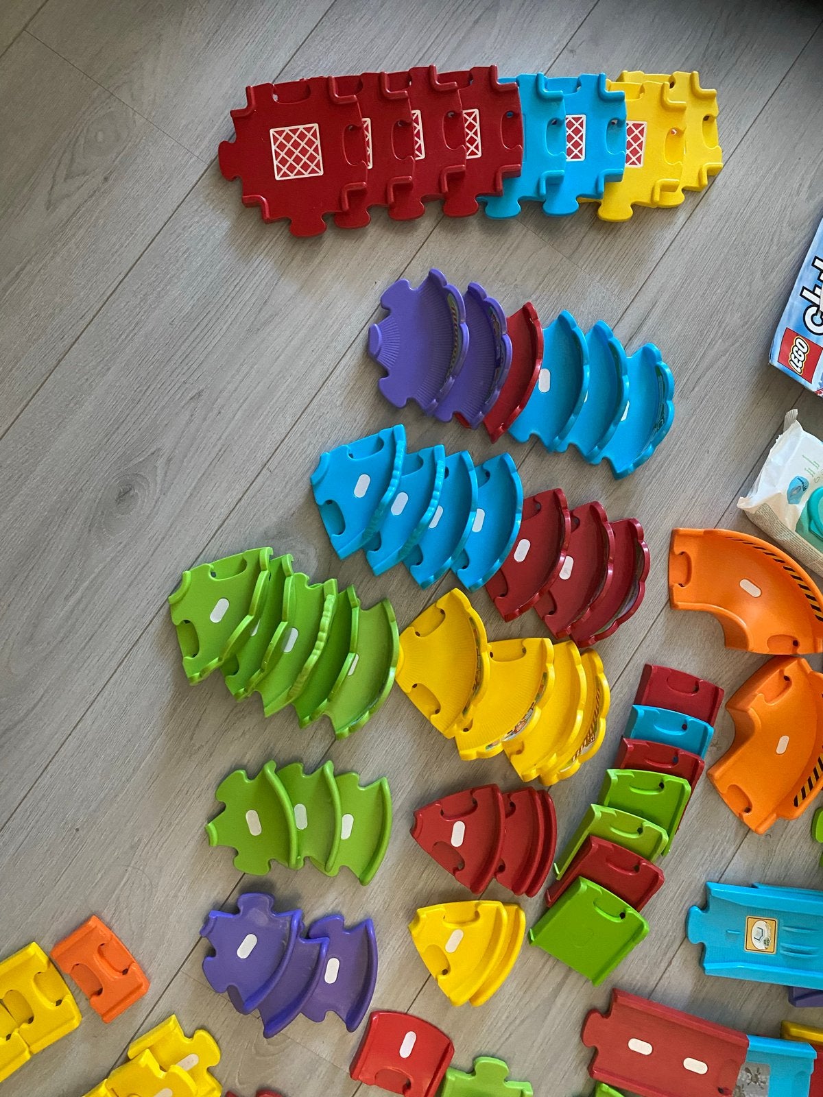 Grote set VTech Toet Toet Auto's Deluxe Baandelen, Ophalen of Verzenden, Gebruikt