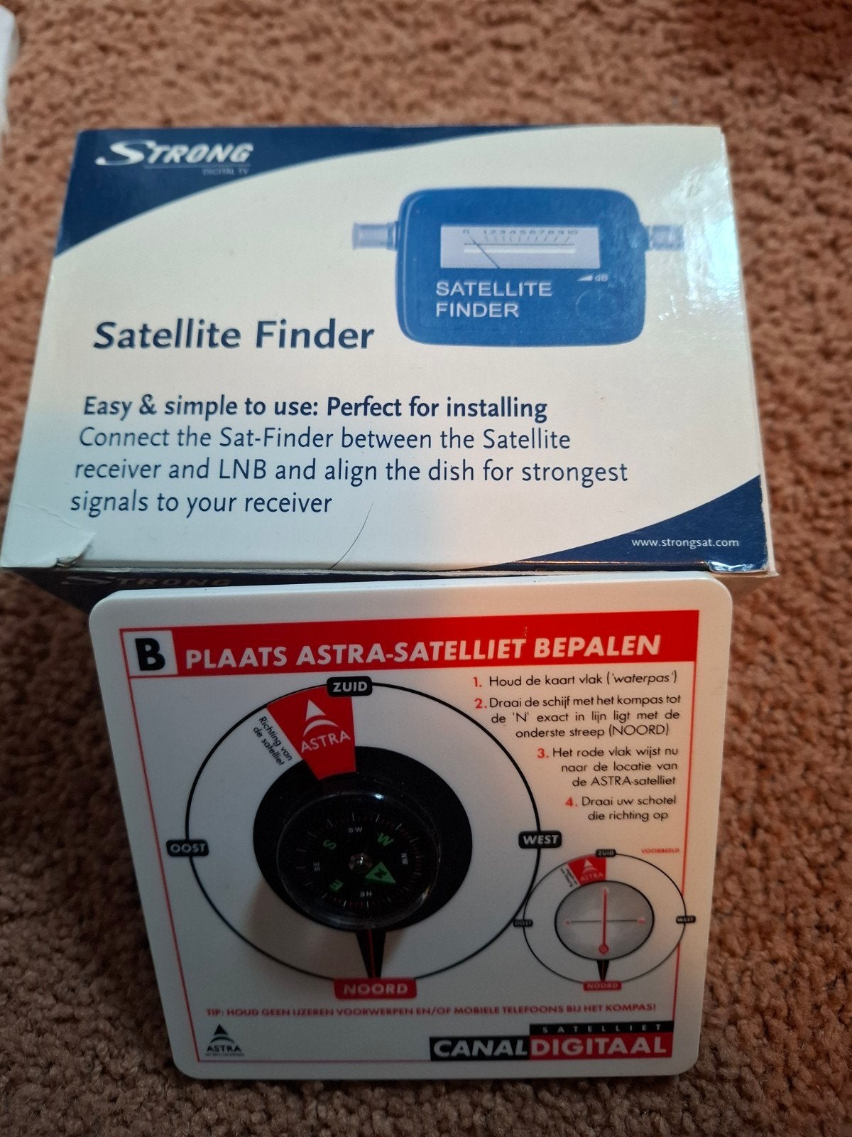 Strong Satellite Finder & Astra Satelliet Bepaler, Audio, Tv en Foto, Ophalen of Verzenden, Gebruikt, (Schotel)antenne, Overige merken