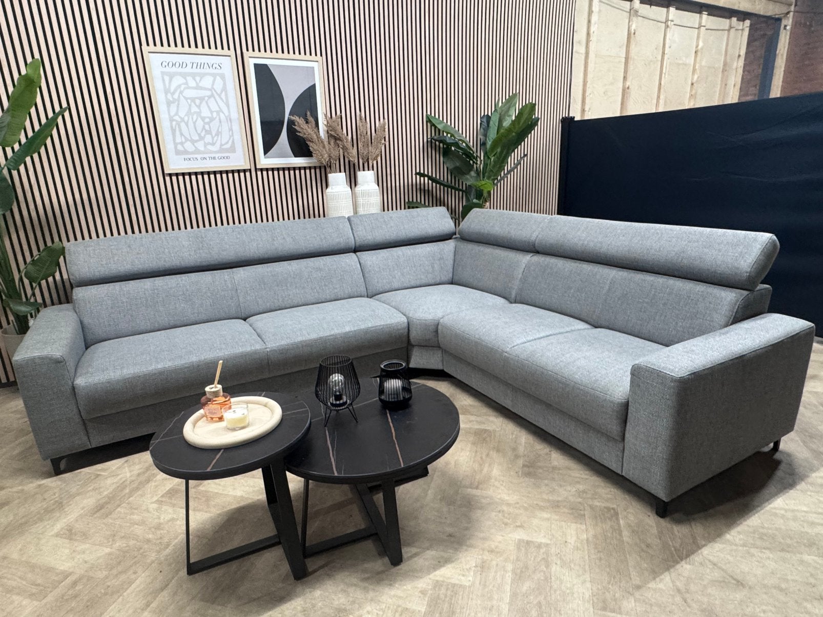 ZGAN Moderne Home Center Hoekbank - Grijs - 280 x 240
