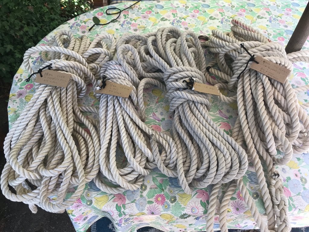 Scheepstouw, polyester, 4 lijnen 17-19 mm van ongeveer 20 m., Watersport en Boten, Bootonderdelen, Ophalen of Verzenden, Zo goed als nieuw